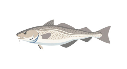 Obraz premium Cod Fish Vector Illustration for Seafood Logo