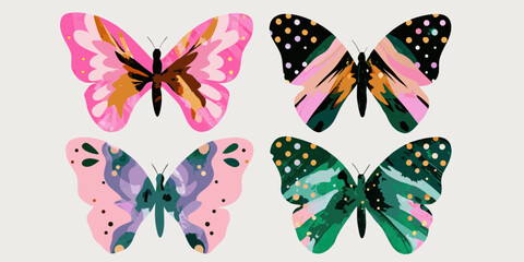 colorful butterfly vector illustration