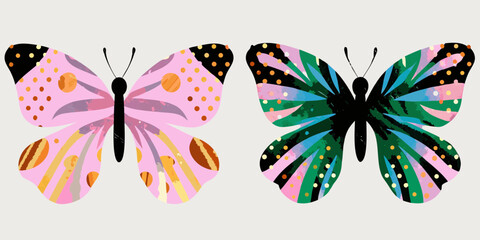 colorful butterfly vector illustration