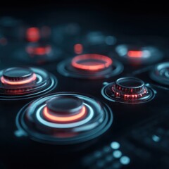 Futuristic interface with glowing controls for a seamless digital interaction experience.