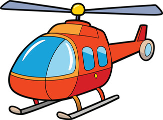helicopter chopper aircraft fly vector illustration