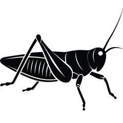 Grashoper vector silhouette Single collection 