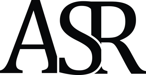 ASR logo  with custom lettering for branding and identity custom lettering for branding and identity