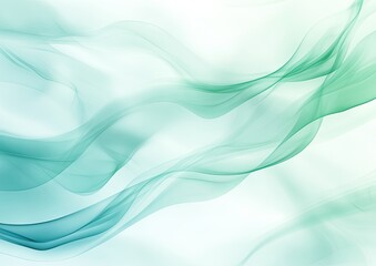 Abstract background with blue and green watercolor patterns, smoke-like shapes, soft blurred edges, wispy white clouds, light sky-blue and cyan colors, a fantastical scene.