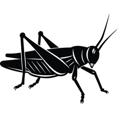 Grashoper vector silhouette Single collection 