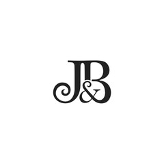initial J&B logo design vector