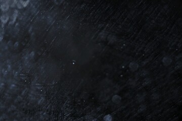 Rain-soaked glass pane is showing water droplets and streaks in flat design, with bokeh reflections