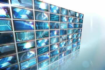 Screen collage showing computing images