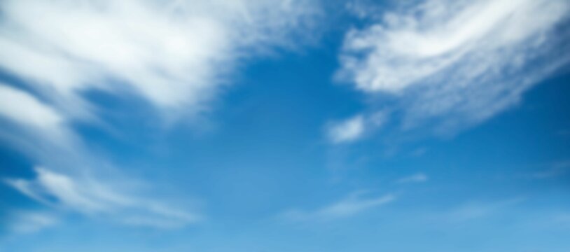 Fototapeta Panoramic view of sky with white clouds