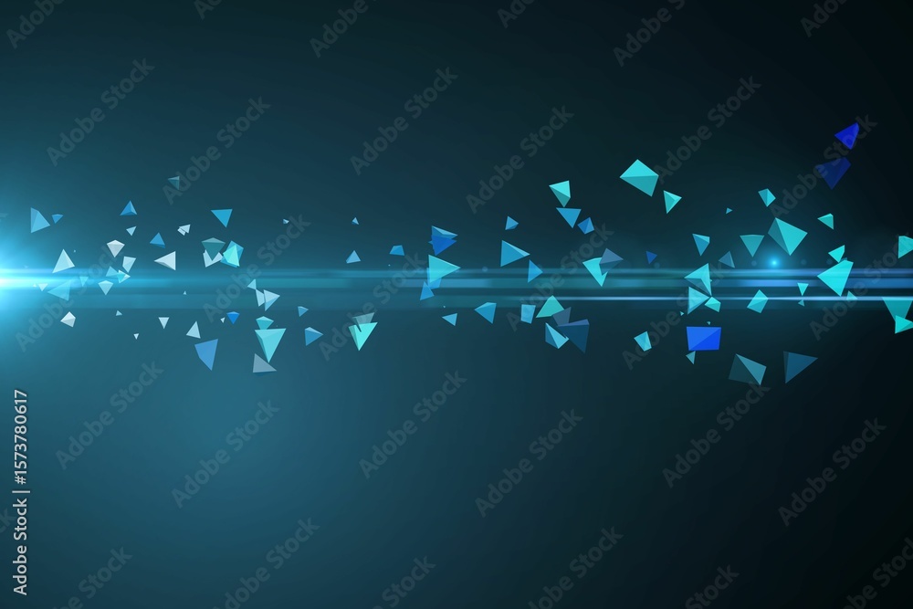Poster technical screen with little pyramids
