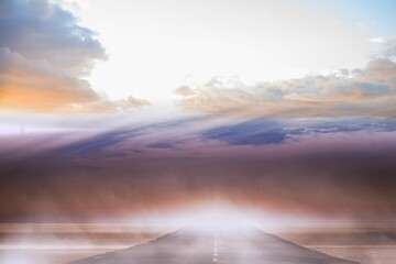 Road leading out to the horizon