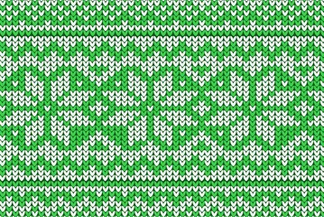 Knitting Christmas vector background snowflakes