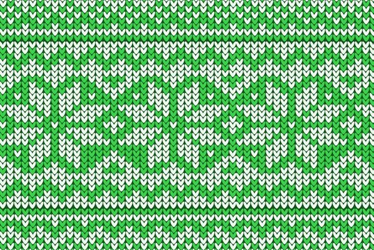 Knitting Christmas vector background snowflakes