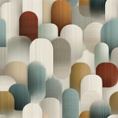 Fototapeta premium Abstract Pattern with Geometric Shapes and Soft Color Palette