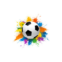 Separate leather soccer ball for sports on white background
