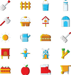 set of icons decoartion house