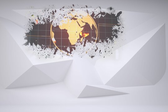 Fototapeta Splash showing earth graphic
