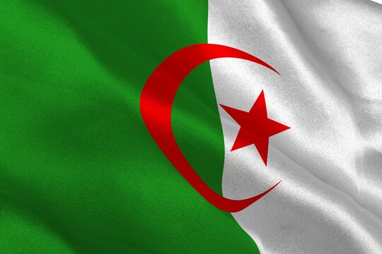 Naklejki Digitally generated algerian national flag