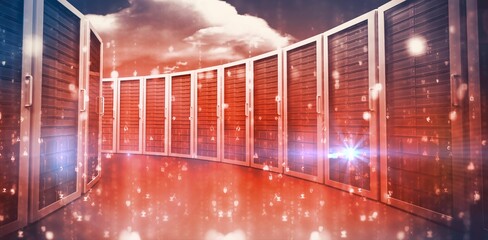 Digitally composite of red data room