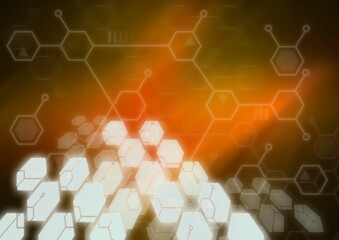 Abstract molecule background