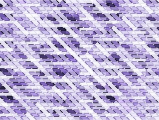 Digitally generated image of purple and white abstract pattern with copy space