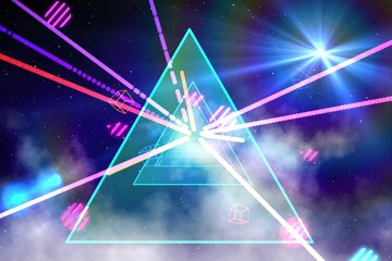 Digitally generated laser lights background