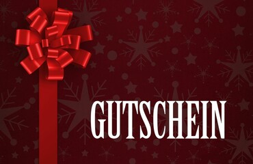 Gift card with festive bow