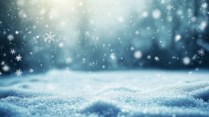 Naklejka premium winter background with copy space. winter forest