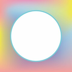 Obraz premium Composition of circle with copy space on colourful background