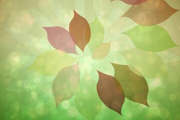 Leaf pattern in green and brown