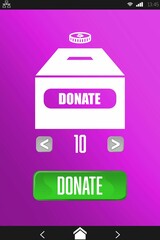 Vector icon of donation, Close-up