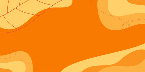 Abstract autumn background with orange colors and leaf patterns with empty space for text. Perfect for your design projects.