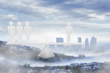 White human resource scales above city