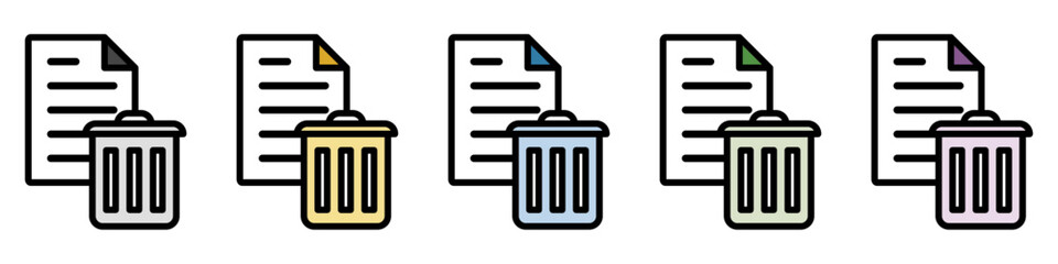 イラストアイコンセット：削除ファイル	
