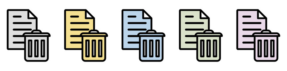 イラストアイコンセット：削除ファイル	
