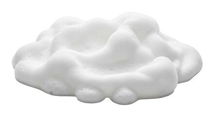 Isolated Transparent Background of Foamy White Bubbles with Soft Texture
