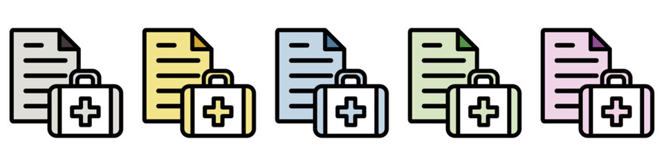 イラストアイコンセット：医療ファイル	
