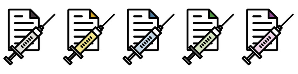 イラストアイコンセット：医療ファイル