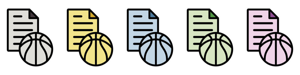 イラストアイコンセット：バスケットボールファイル