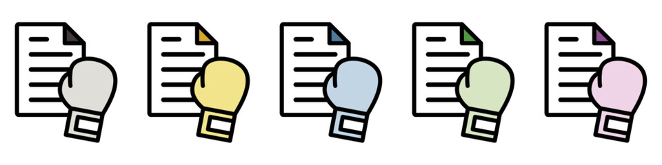 イラストアイコンセット：ボクシングファイル	
