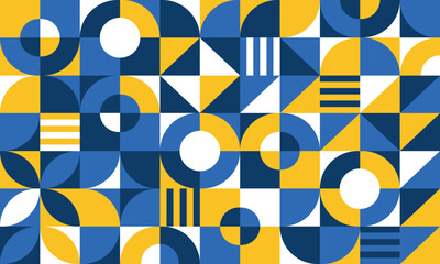 Abstract modern geometric mosaic pattern design banner background