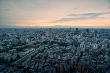 Tokyo City Skyline at Sunset