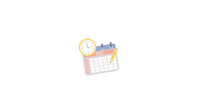 Animated icon representing booking or scheduling an appointment—featuring a calendar and checkmark or clock element. Perfect for healthcare apps, salon or spa services, business scheduling tools, rese