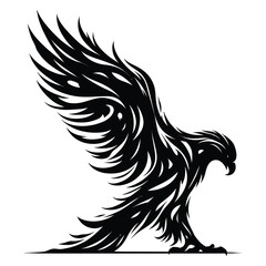 Tribal eagle silhouette
