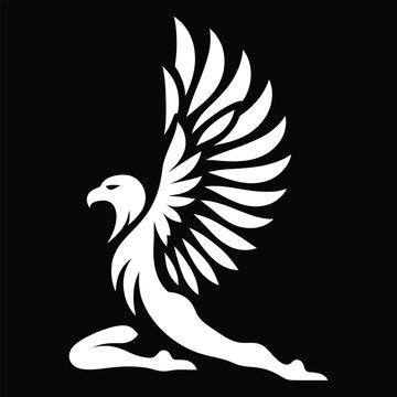 Eagle pose silhouette
