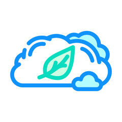 zero emission use color icon vector illustration