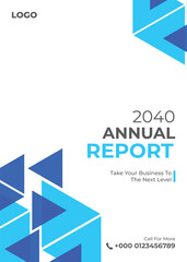 A modern collection of square-format annual report cover templates designed for businesses and corporate use. Each layout features clean design elements, geometric shapes, and placeholders for images 