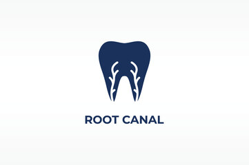ROOT CANAL vector, icon or logo sign isolated symbol illustration