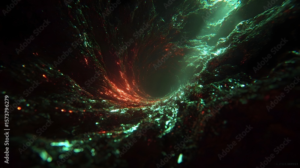 Poster vibrant swirling cosmic nebula filled with stars gases and cosmic dust creating a captivating and my