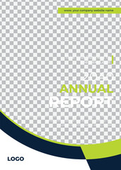 A modern collection of square-format annual report cover templates designed for businesses and corporate use. Each layout features clean design elements, geometric shapes, and placeholders for images 